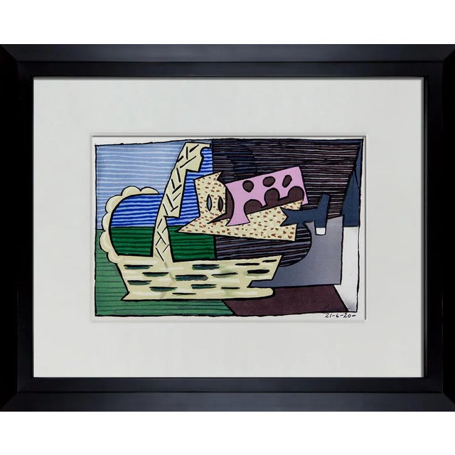 1940s Vintage Pablo Picasso "The Basket" Rare Limited Edition, Carman Press, Custom Framed For Sale