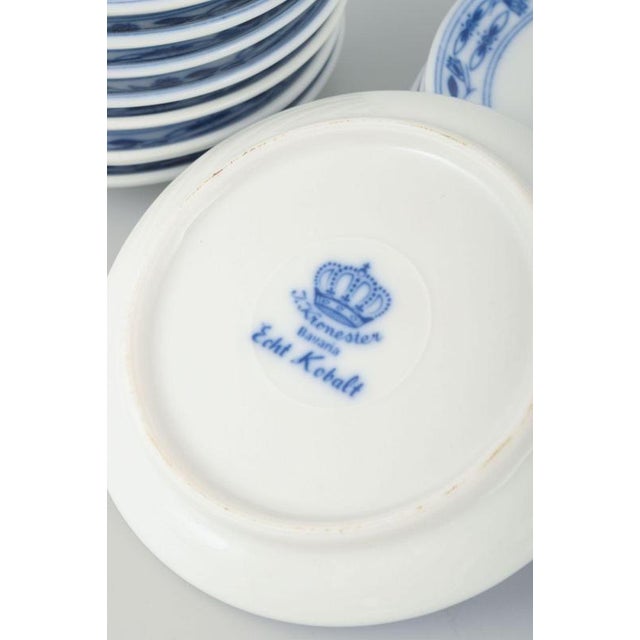 Small Plates with Floral Motif from J. Kronester, Germany, Set of 12 For Sale - Image 4 of 5