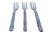 Silver Cake Forks with Three Tines and Raised Trim, Set of 3 For Sale - Image 9 of 9