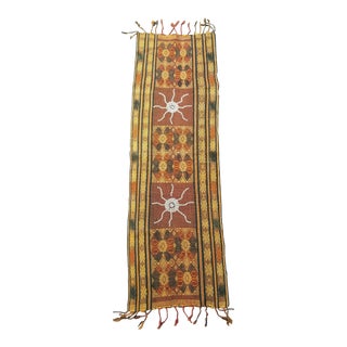 Hand Woven Vintage Seashell Burmese Table Runner For Sale