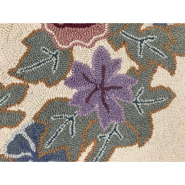 Vintage American Hook Oval Shape Rug, 1950s For Sale - Image 9 of 15