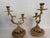 1960s Hollywood Regency Palm Tree Brass Candleabras on a Marble Base - A Pair For Sale - Image 9 of 10