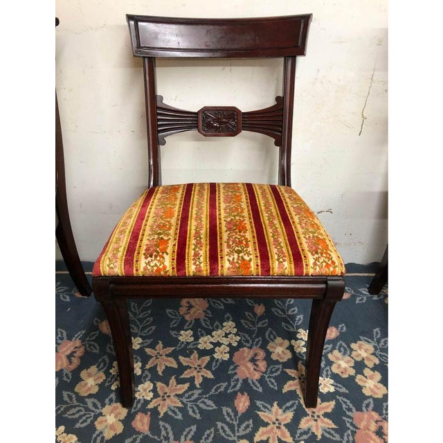 English Mid 20th Century Regency Style Mahogany Dining Chairs- Set of 6 For Sale - Image 3 of 10