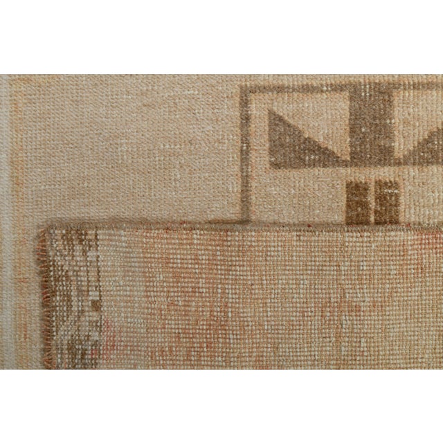 1970s Vintage Turkish Oushak Handmade Wool Cotton Orange Runner Rug For Sale - Image 11 of 11