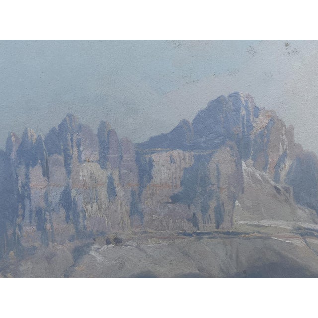 Fritz Rotter, View of the Catinaccio Rosengarten, Dolomites, Italy, Oil Painting For Sale - Image 10 of 17