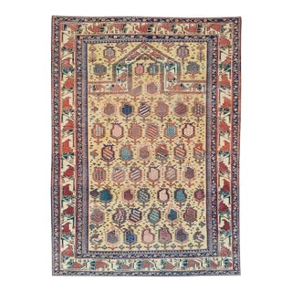 Antique Shirvan Caucasian Rug 4'4'' x 6'1'' For Sale