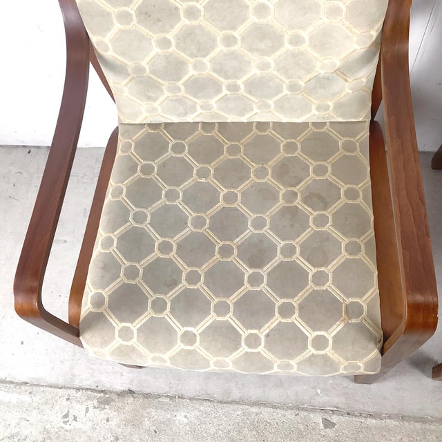 White Pair of Vintage 1970s Bentwood Lounge Armchairs — Mid-Century Modern, Thonet Style For Sale - Image 8 of 18