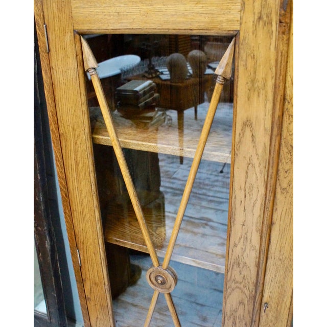 Antique Solid Oak University Bookcase, 1901 For Sale - Image 11 of 14