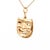 Vintage 14k Gold Comedy & Tragedy Masks Figural Charm for a Bracelet For Sale - Image 4 of 14