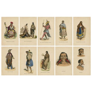 European School Artist, Indigenous Peoples of the Americas, 1852, Print, Set of 10 For Sale