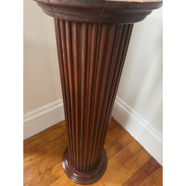 Traditional Vintage 1980s Wooden Pedestal For Sale - Image 3 of 6