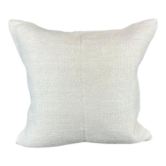 20 x 20 Hemp Pillow Turkish Cushion Natural Grayish White Pillow Cushion Cover For Sale