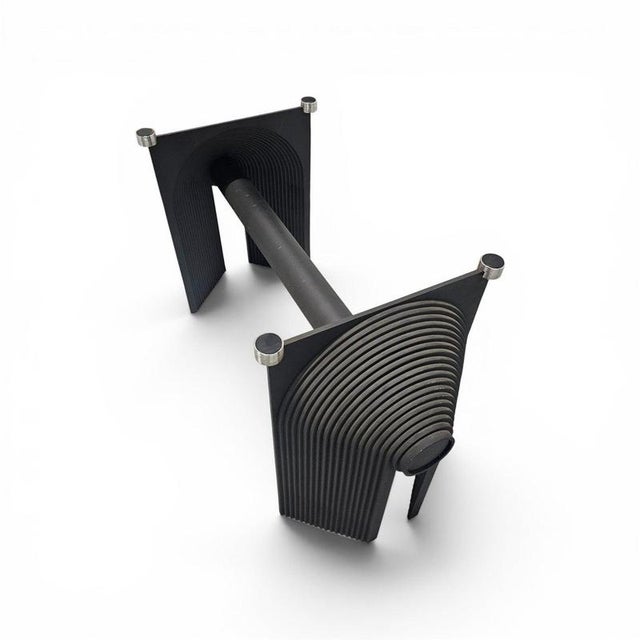 Postmodern Black Cast Iron Dining Table with Glass Top, 1980s For Sale - Image 13 of 15