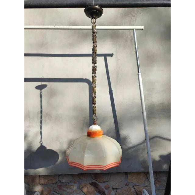 Art deco brass lamp, dimensions: height 69 cm, diameter 25 cm. European Plug (up to 250V).The wiring of this item may be...