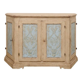 An Italian Hand-Painted 4-Door Credenza For Sale