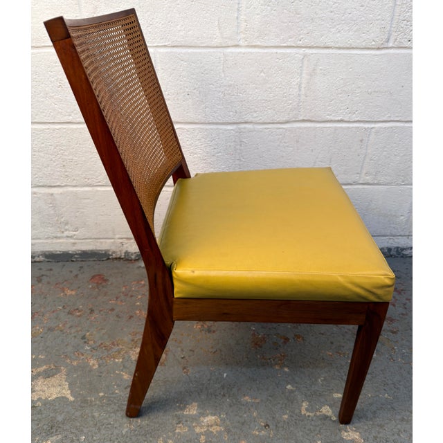 Glenn of California Set of Six Mid-Century Walnut and Cane Dining Chairs by Glenn of California For Sale - Image 4 of 18