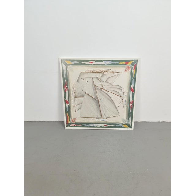 Vintage Framed Vent Portant Silk Scarf by Hermès, Paris, 1990s For Sale - Image 9 of 10