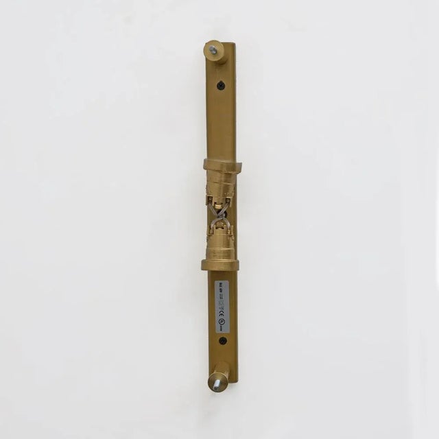 Italian Modern Brass and Smoke Murano Glass Wall Sconces, 2000s, Set of 2 For Sale - Image 10 of 11