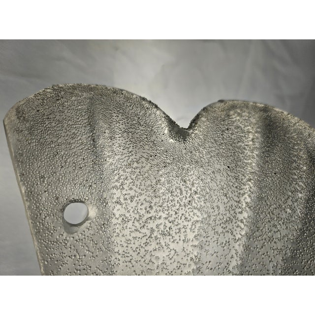 Murano Pair of Vintage Pugeloso Frosted Tulip Murano Sconces For Sale - Image 4 of 11