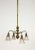 Victorian Brass Chandelier With Floral Ball & Bellflower Glass Shades For Sale - Image 13 of 13