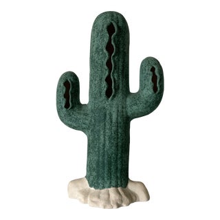 Vintage Southwestern Ceramic Cactus Sculpture For Sale