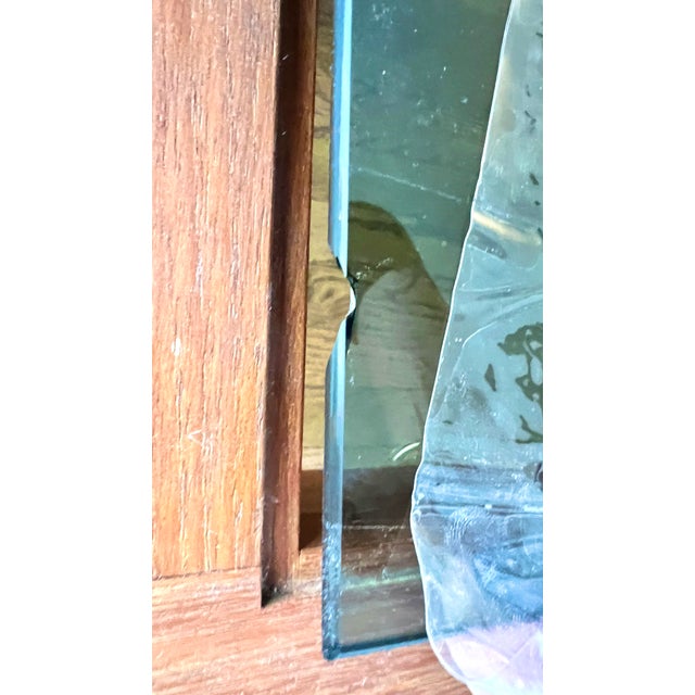 Brown Pair of 1970s Danish Modern Teak Glass Top Side Tables For Sale - Image 8 of 9