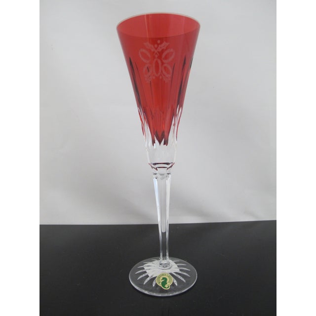 Waterford Crystal holiday champagne toasting flute from the '12 Days of Christmas" collection. This glass represents the...