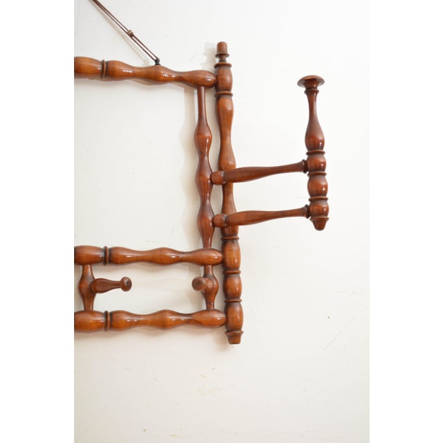 French Bobbin Coat Rack with Swivelling Hooks, 1900 For Sale - Image 3 of 14