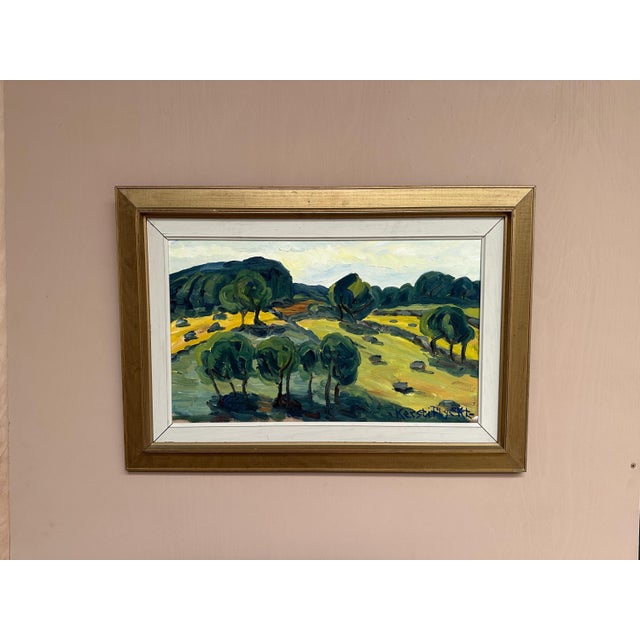 Kerstin Flyckt, Trees, 1950s, Oil on Panel, Framed For Sale - Image 17 of 17