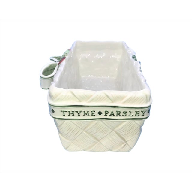 Fitz and Floyd 1990s Fitz and Floyd Herb Ceramic Planter For Sale - Image 4 of 9