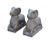 Chinese Chinese Look Gray Color Crouching Ram Stone Statues - a Pair For Sale - Image 3 of 7