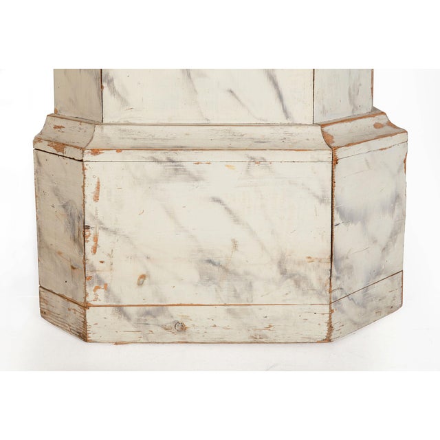 Pair of Faux-Marble Painted Pine Columns, Early 20th Century For Sale - Image 10 of 17