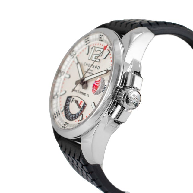 Chopard Chopard Mille Miglia Gran Turismo XL 44mm 8997 White Dial Steel Automatic Watch For Sale - Image 4 of 9