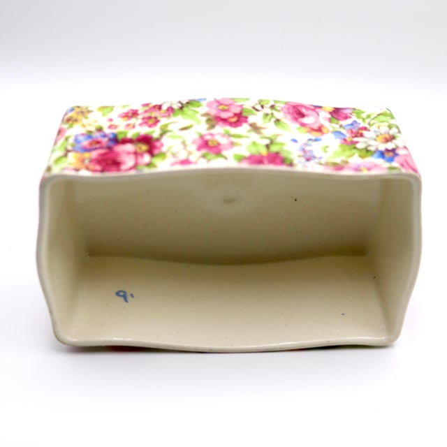 Mid 20th Century 1930s Royal Winton Grimwades "Summertime" Chintz Covered Butter Dish For Sale - Image 5 of 9