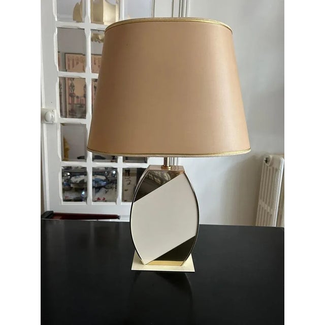 Beige Lamp from Maison Le Dauphin, 1970s For Sale - Image 8 of 8
