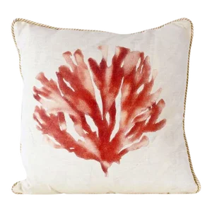 Sunbrella Salmon Sea Kelp Pillow