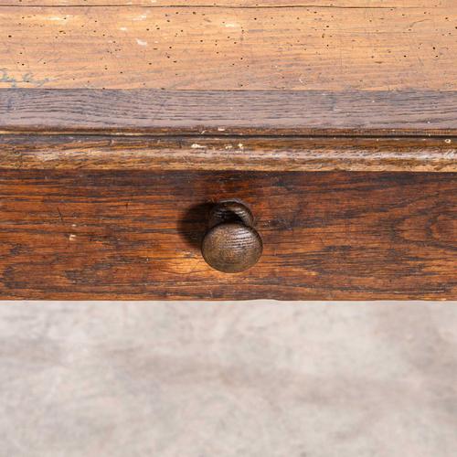 Vintage Rectangular Oak Dining Table, 1940s For Sale - Image 10 of 11