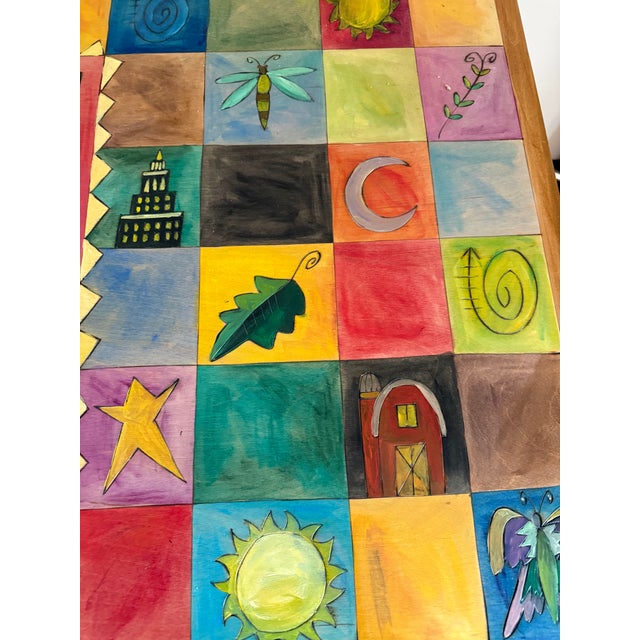 Red Whimsical Custom Desk by Sticks Handmade For Sale - Image 8 of 10