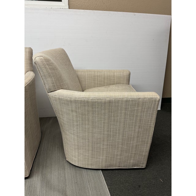 Chaddock Living Room Essence Swivel Chairs, Pair For Sale - Image 12 of 12