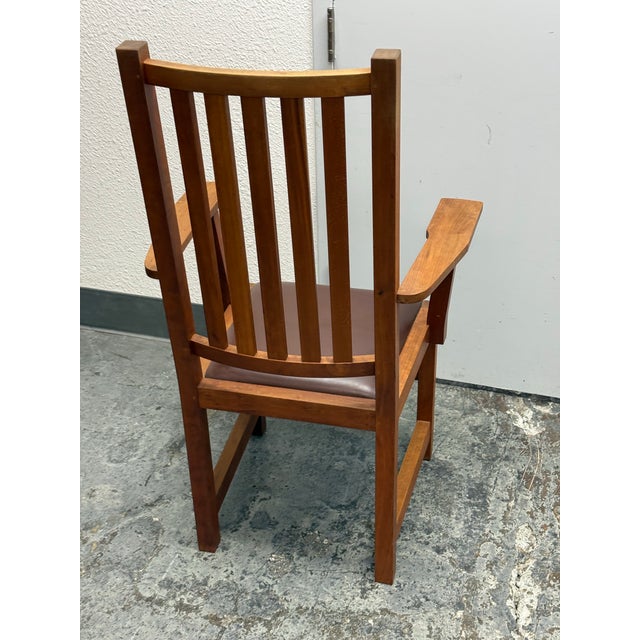 1990s Thomas Moser Oak Armchair, Vintage For Sale - Image 5 of 12