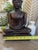 Vintage Hand Carved Wooden Buddha Statue Sculpture Meditation Figure 14” Thai For Sale - Image 11 of 12