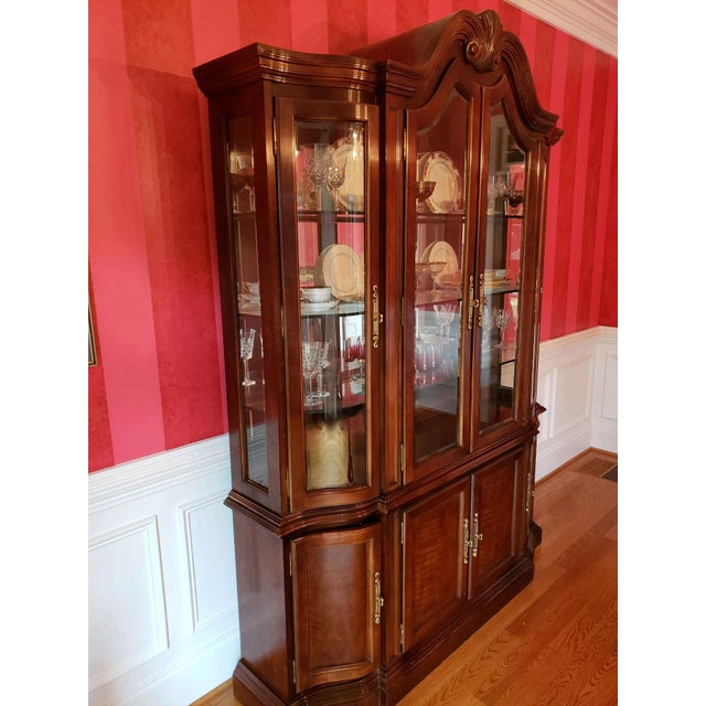 Bernhardt Mahogany Breakfront China Cabinet | Chairish