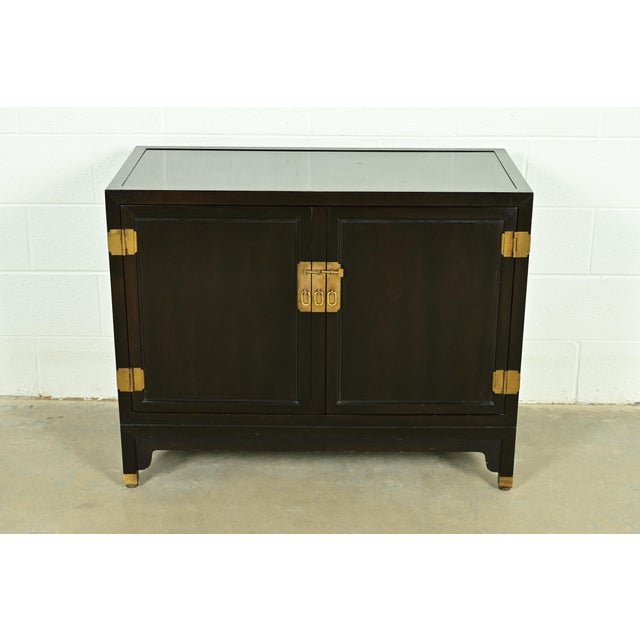 A gorgeous mid-century modern Hollywood Regency Chinoiserie credenza, sideboard buffet, or bar cabinet By Michael Taylor...