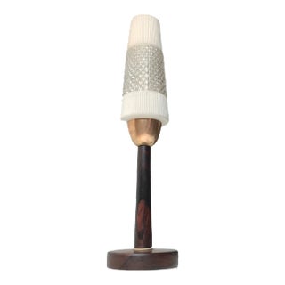 Scandinavian Modern Style Brass and Glass Table Lamp, 1960s For Sale