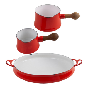 Vintage Dansk Kobenstyle Red Enamel Cookware - Set of 3