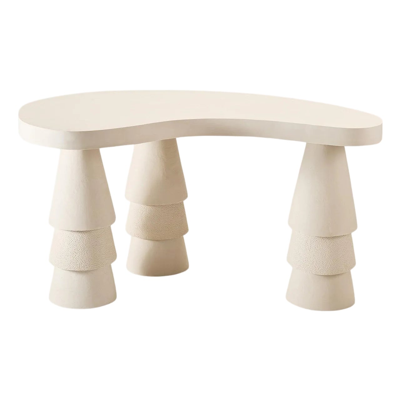 Ivory Ripple Desk by Perler | Chairish