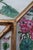 1960s Italian Reverse-Painted Geranium Glass Giltwood Mirror For Sale - Image 9 of 18