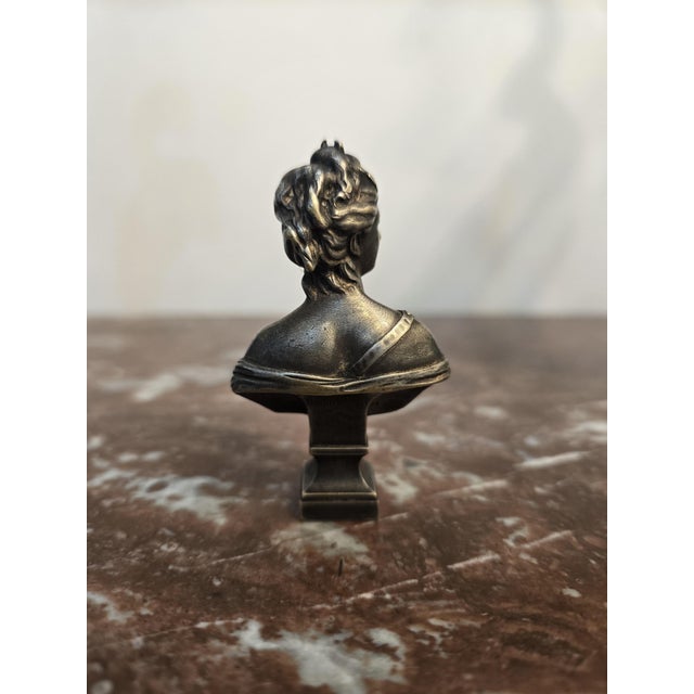 Metal Silvered Bronze Figurine by Signed Houdon, 1849 For Sale - Image 7 of 12