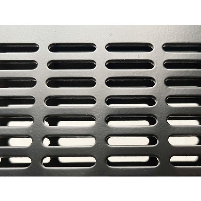 Metal Postmodern Italian Black Perforated Metal Quinta Chair by Mario Botta for Alias, 1980s For Sale - Image 7 of 18