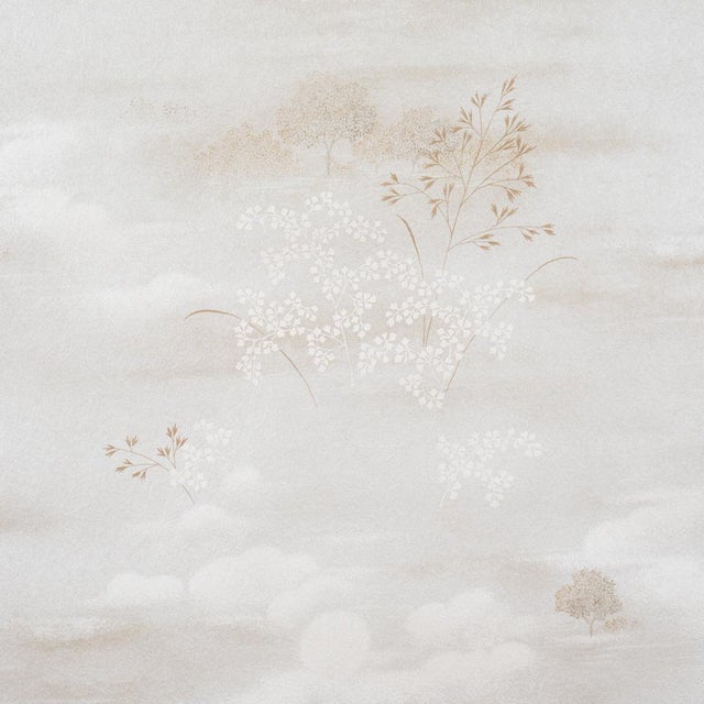 Traditional Schumacher Calm Skies Wallcovering In Neutral For Sale - Image 3 of 5